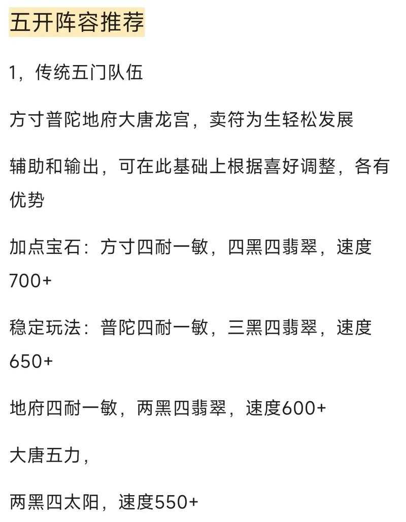 《梦幻西游五开2女儿2地府阵容解析：高效组合优势与实战技巧》