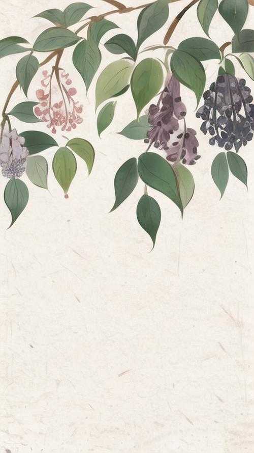 唯美小清新丁香花动漫图片大全 治愈系花卉插画精选
