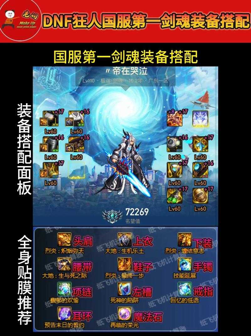 剑魂110级刷图加点搭配装备效果最好？