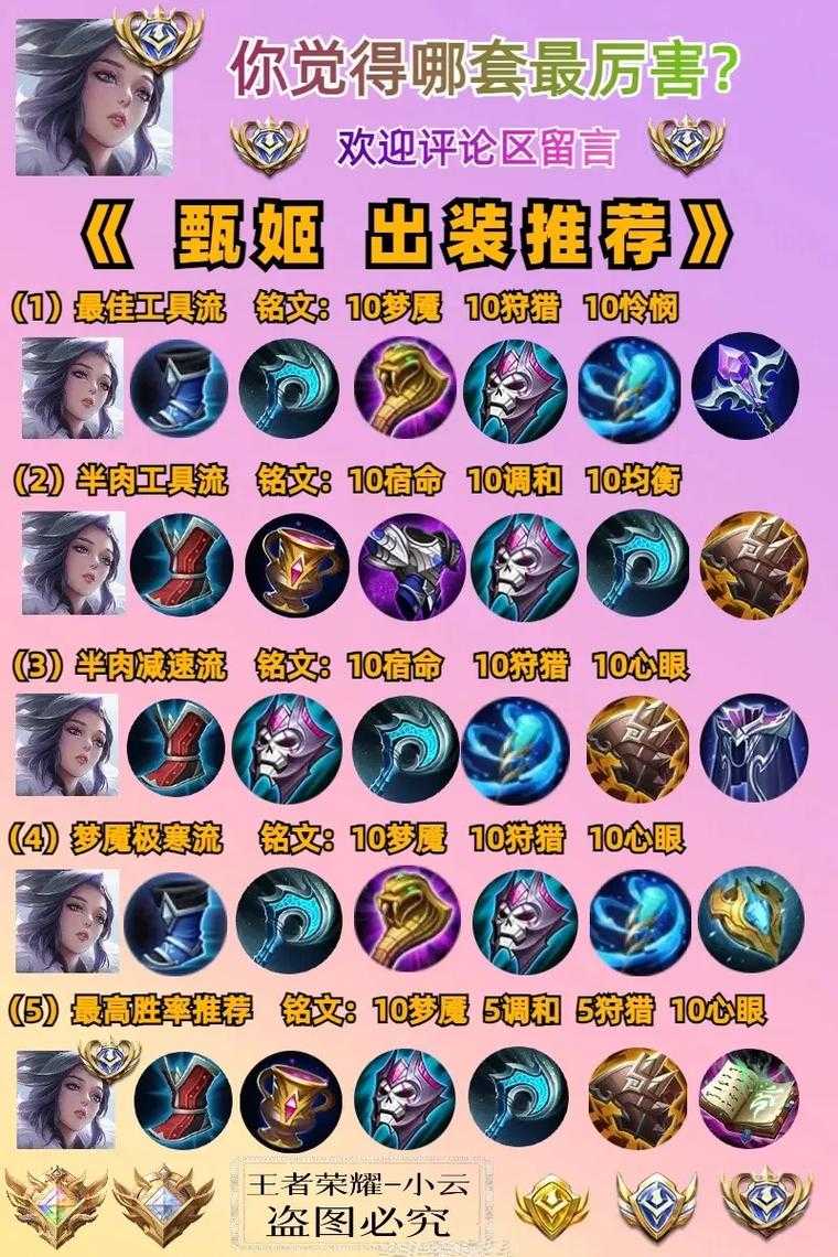 甄姬搭配什么灵器套装