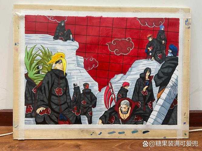 一步一步教你画晓组织：火影忍者晓成员绘画教程