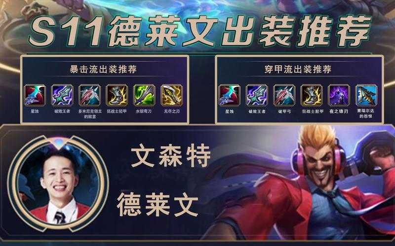 如何正确出装以强化德莱文的战斗能力?