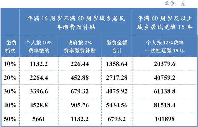城乡居民基本养老保险个人缴费标准2025最新政策解读