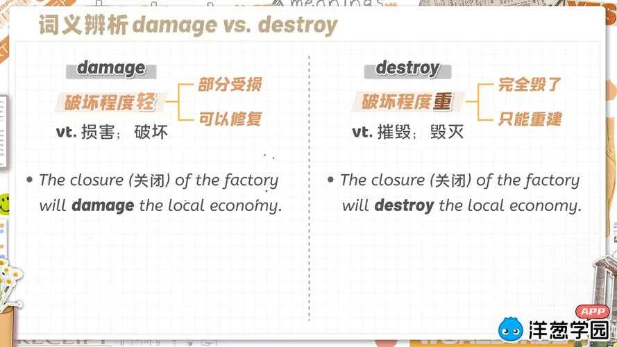 2025年destroy damage权威区别解析