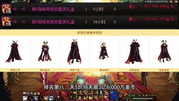 2025年DNF国服韩服新年时装拍卖行价格对比