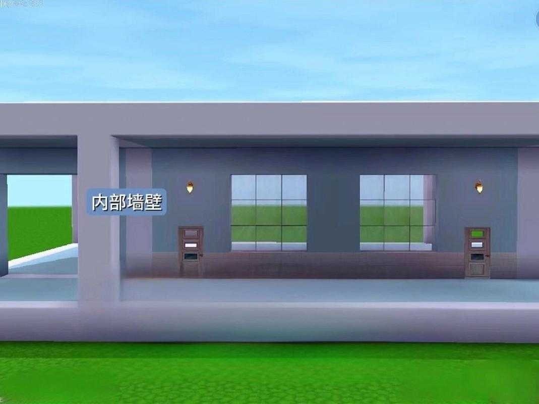 迷你世界科技感小亭子,科技感 玻璃 方块