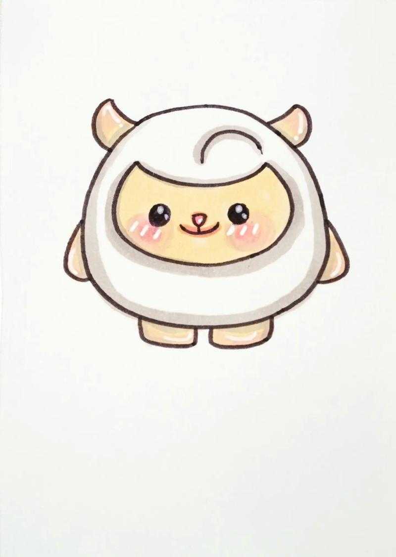 蛋仔派对小羊手画壁纸
