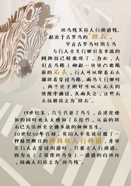 斑马条纹进化与斑马线科学设计及智能应用