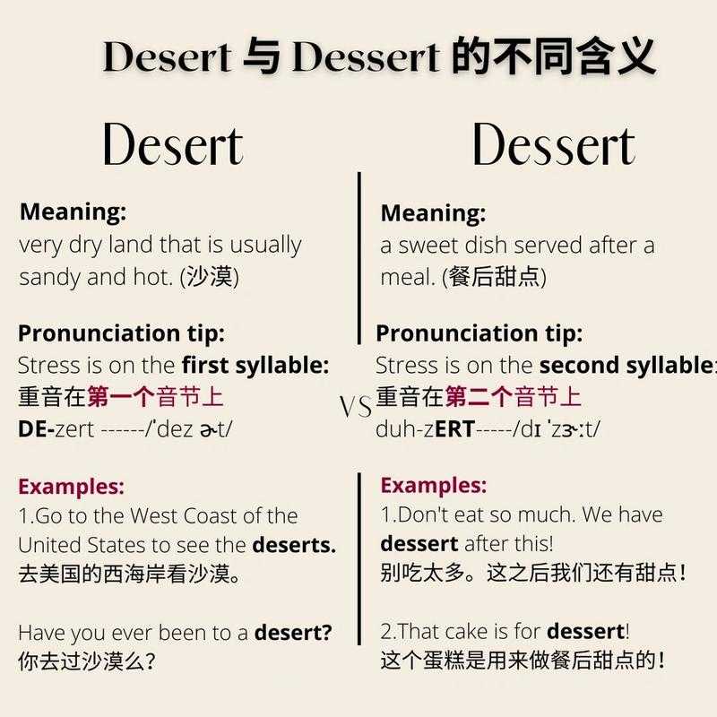 2025年dessert与desert区别全解析