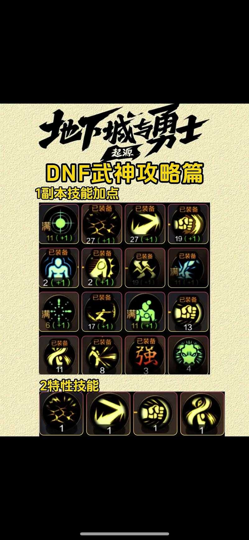 dnf手游武神面板