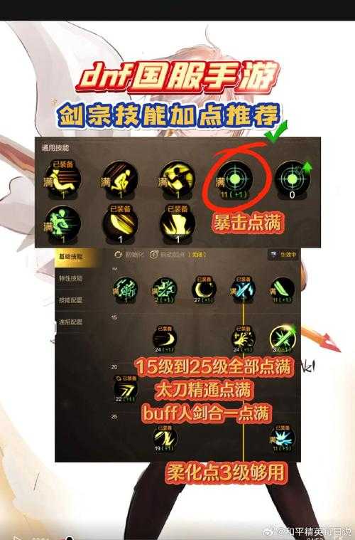 dnf女鬼剑剑宗技能选择