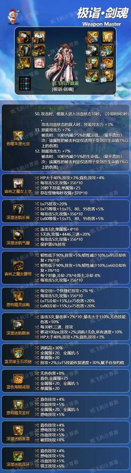 dnf110版本剑魂buff换装