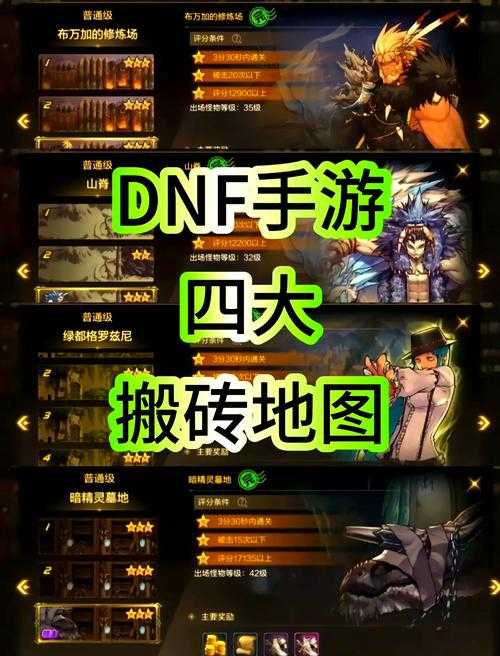 dnf哪个区适合搬砖