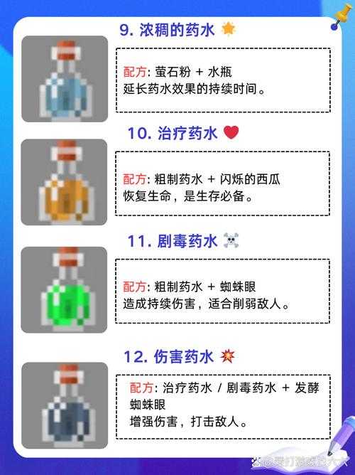 2025《我的世界》伤害药水制作指南:材料与步骤详解