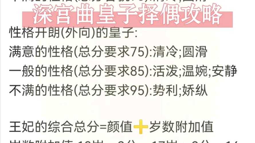 2025年 深宫曲 皇子养成全攻略 数据验证的实战经验