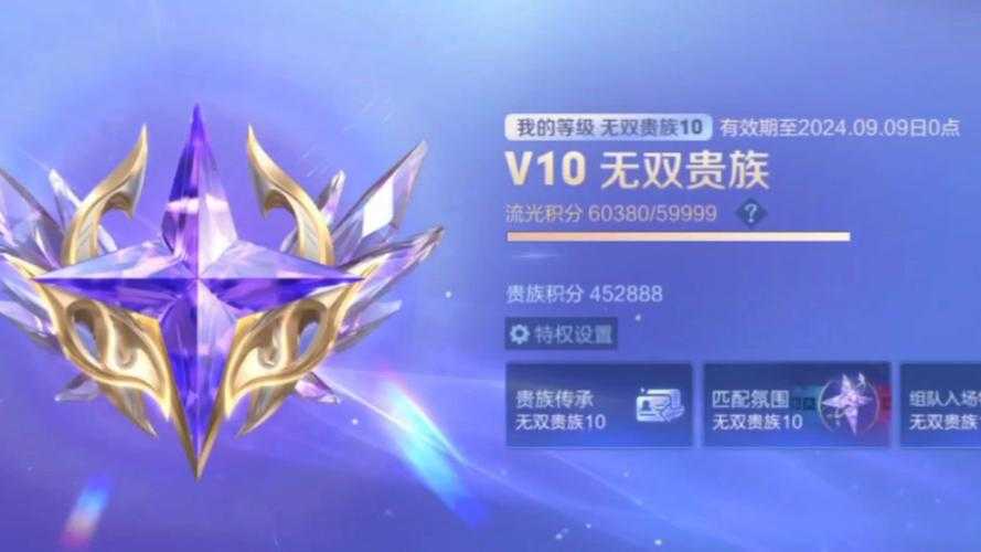 2025年 王者荣耀 贵族系统深度解析 积分 等级与特权全指